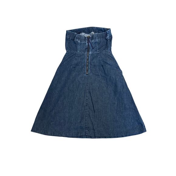 Holding Horses Strapless Denim Dress Women’s Size 0 – Fit & Flare Chambray Mini - Picture 2 of 3